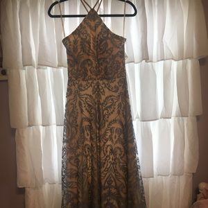 Blue sparkly prom dress